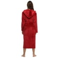 thumbnail image 5 of Womens Hooded Fleece Robe, Soft Bathrobe for Womens, Cute Long House Coat, 5 of 5
