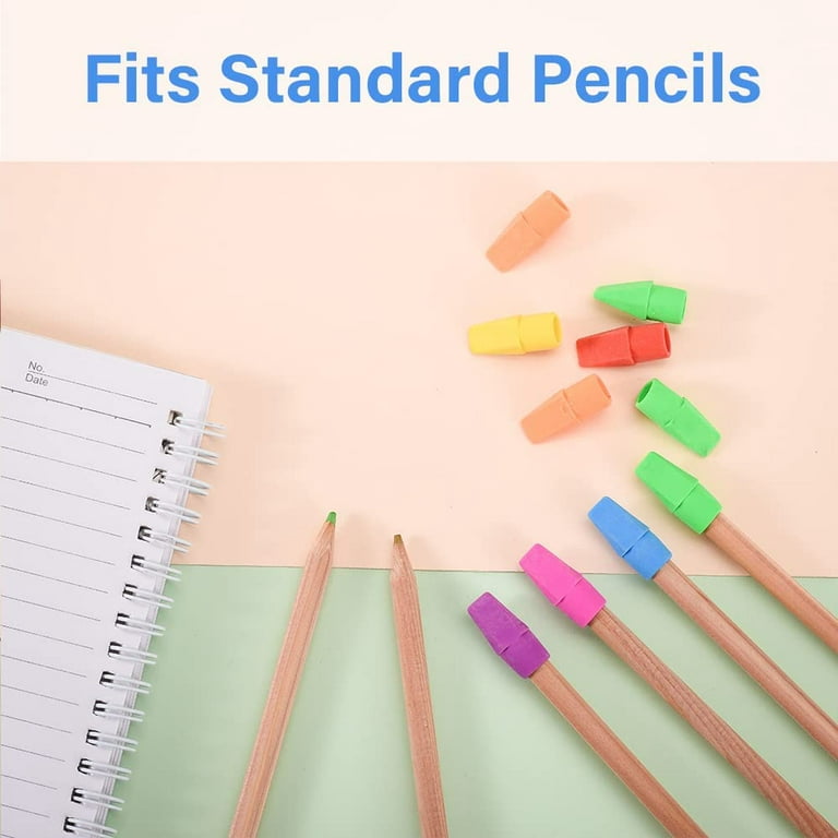 120pcs Colorful Pencils Pencil Cap Erasers Pencils Bulk TPR Pencil Top  Erasers Stationery Erasers Caps Colorful Pencil Top Eraser Pencil Head  Bullet