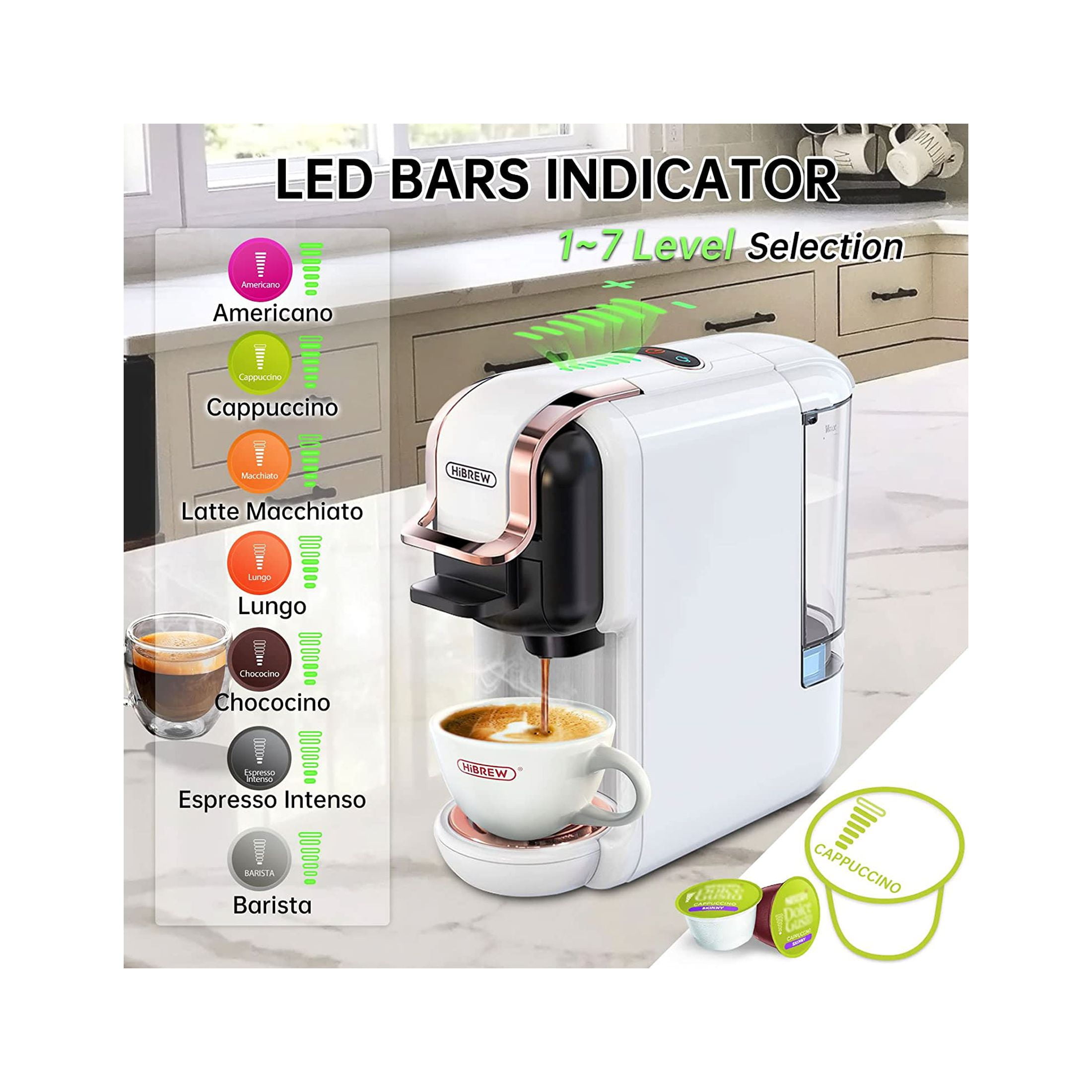 HiBREW Coffee Maker Programmable Single Serve Pod Coffee Maker - Black -  Yahoo Shopping