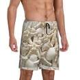thumbnail image 2 of Kdxio Starfish and Sea Shells Print Mens Sleep Shorts Bottoms Soft Comfy Pajama Wear Pants with Drawstring Pockets, 2 of 7