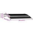 thumbnail image 3 of vidaXL Door Canopy Black Polycarbonate, ABS, Aluminum 47.2 x 29.5 in, 3 of 12
