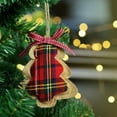 thumbnail image 2 of Dalrosia 8PCS Rustic Christmas Tree Ornaments for Christmas Tree,Burlap Christmas Ornaments with Trendy Red and Green Plaid Tartan for Holiday Party Decor, 2 of 2