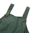 thumbnail image 6 of Women Sleeveless Overalls, Solid Color U-shaped Collar Loose Style One-piece, Navy/ Dark Green/ Grey, 6 of 9