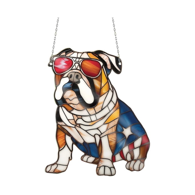 Window Hanging Acrylic Dog Pendant Decorative Ornament for Home