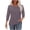 Gray, variant on EDHITNR Womens Tops Button Puff Sleeve Round Neck 3/4 Sleeve Solid Casual Basic Loose Flowy Lightweight Soft Summer Fall Spring Tshirt Blouse Gray S