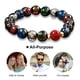 thumbnail image 4 of Pulsera de cristal hecha a mano cuentas de rosario pulsera elástica de meditación de yoga para hombres y mujeres, 4 of 5