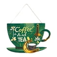 thumbnail image 2 of Letrero para puerta de cafetería, letrero comercial de madera retro, accesorios para estación de café con cuerda Verde, 2 of 9