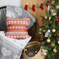 thumbnail image 3 of Decorative Christmas Themed Single Throw Pillow Cover 18" x 18" White & Red & Green Square for Couch, Bedding, 3 of 5