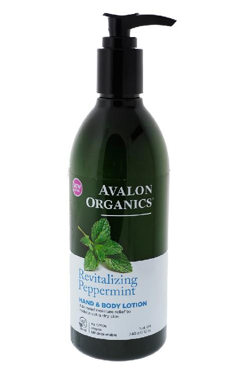 Avalon Organics Revitalizing Peppermint Hand & Body Lotion 12 oz