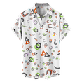 thumbnail image 2 of Men's Shirt Vintage Retro 80s 90s Geometric Exquisite Classics Art Print Aloha Shirt for Adult for Gift to Husbund, 2 of 12