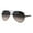 Gunmetal Brown Smoke, variant on Mens Classic Airforce Woodgrain Wrap Arm Metal Aviator Sunglasses All Black