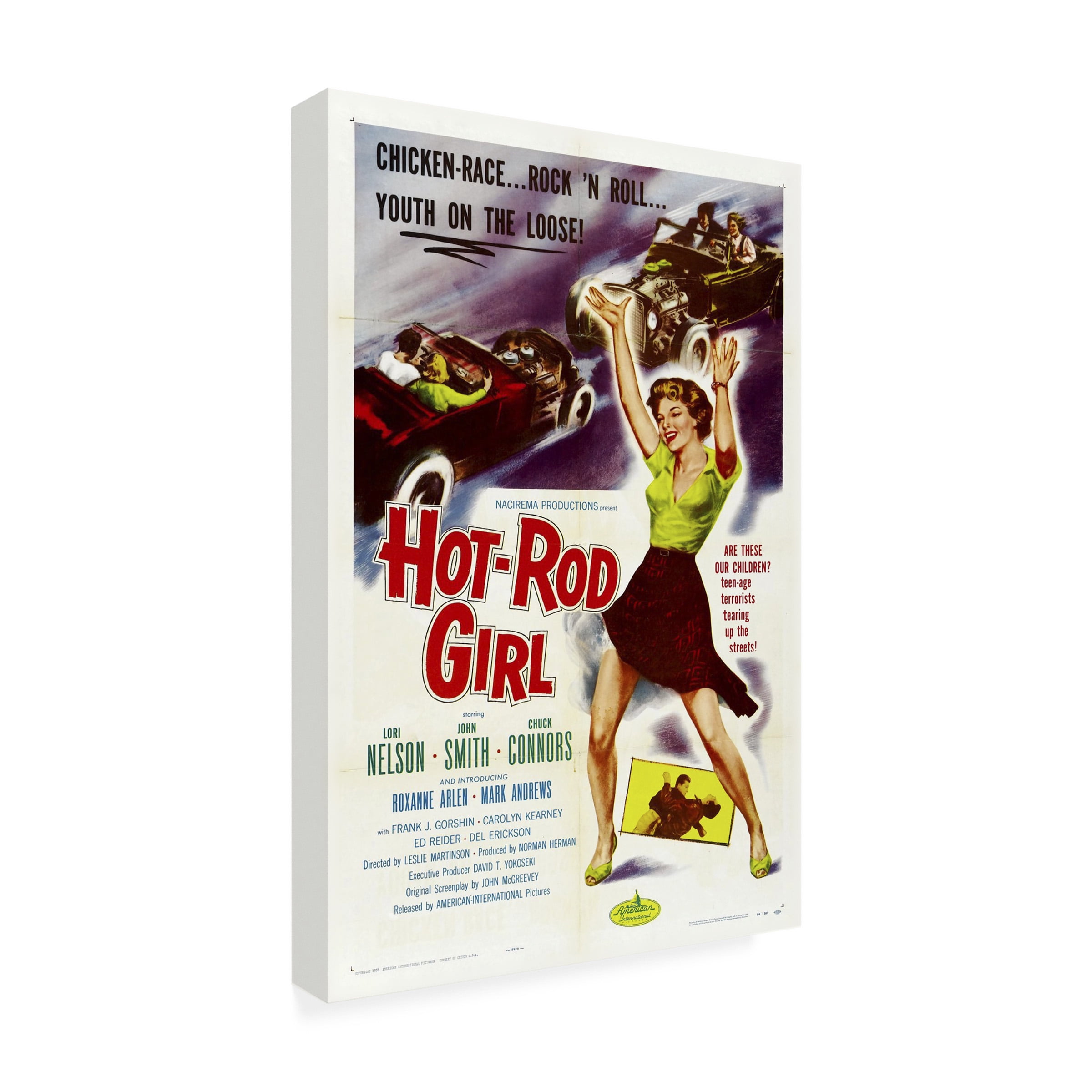 Trademark Fine Art "Hot Rod Girl" Canvas Art by Vintage Apple Collection