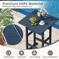 thumbnail image 6 of Costway 3-Piece Patio HDPE Bar Set Armchairs with Square High-Top Table Footrest & Backrest Navy, 6 of 10