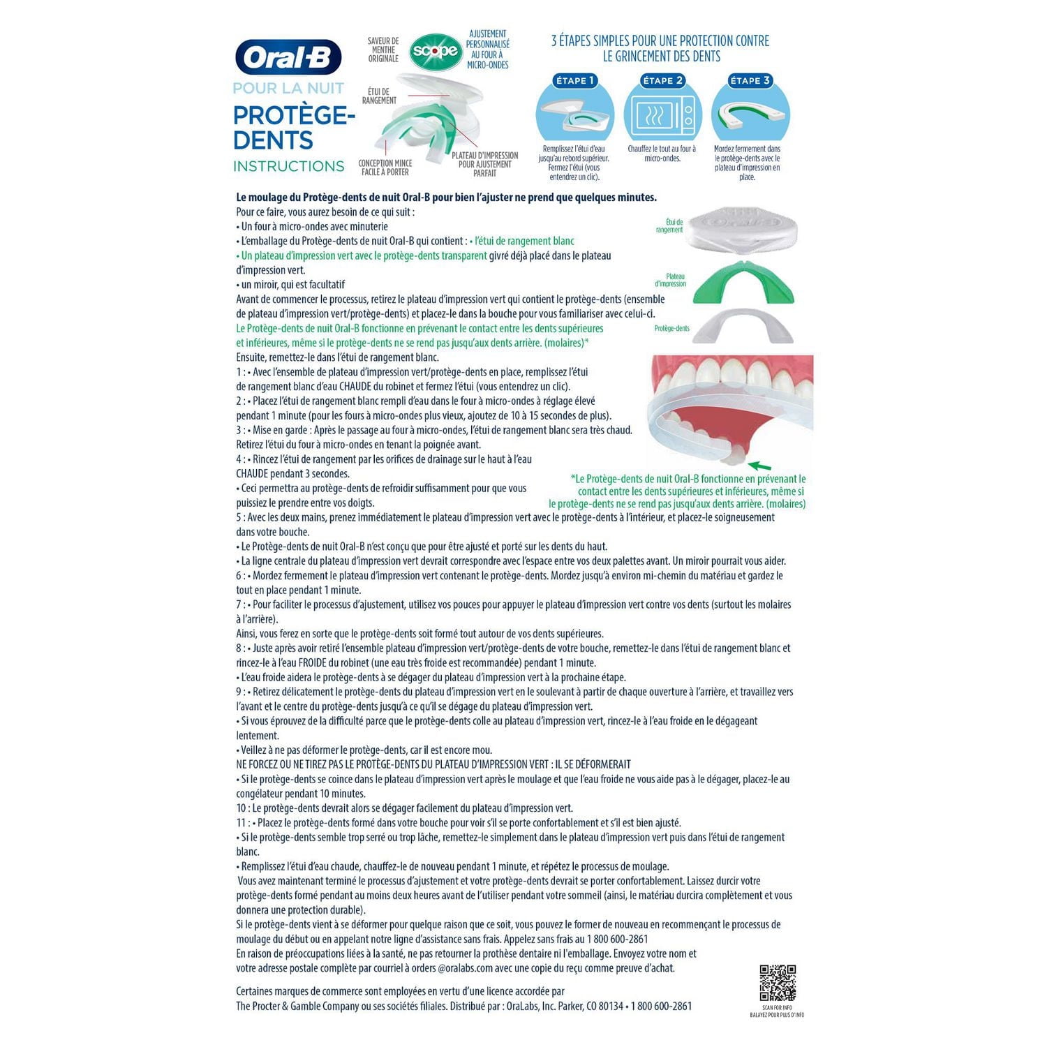 Oral-B Pour la Nuit Protège-Dents