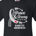 thumbnail image 4 of Inktastic Diabetes Awareness Brave and Strong Youth T-Shirt, 4 of 5