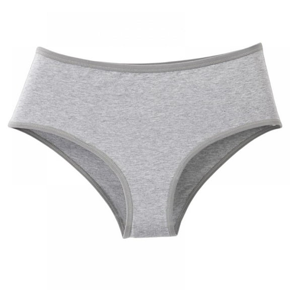 Women's Cotton Stretch Underwear Comfy Mid Waisted Briefs Ladies Breathable Panties