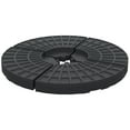 thumbnail image 2 of Outsunny 4 Pieces Round Patio Umbrella Base, Cantilever Offset Outdoor Umbrella Weights, 52 Liters Capacity Water or 112 lbs Capacity Sand Plates Set, 2 of 9