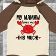 thumbnail image 4 of Inktastic Mamaw Loves Me Grandson Boys or Girls Long Sleeve Baby Bodysuit, 4 of 5