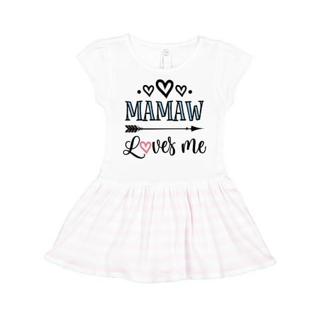 

Inktastic Mamaw Loves Me Grandchild Gift Gift Toddler Girl Dress
