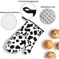 thumbnail image 5 of Cow Print Oven Mitts and Pot Holders Sets Heat Resistant for Kitchen BBQ Microwave Baking Grilling Cooks Set of 3 Black White Kitchen Oven Glove, 5 of 6