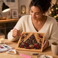 thumbnail image 2 of DIY Christmas Diamond Art Kit for Adults Beginner,Christmas Pearl Beads Art Craft Gemstone Diamond Dots Beads Handmade Xmas Pearl Art Kit Hanging Ornaments Painting Kit Gift Home Wall Mantel Decor, 2 of 10