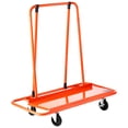 thumbnail image 3 of Drywall Cart Dolly, 1800 lbs Load Capacity, Steel Panel Dolly with 4 Swivel Casters, Durable & Long-lasting, Panel Truck Cart with Tie-Down Strap for Plywood, Plasterboard, Glas..., 3 of 9