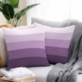thumbnail image 2 of Geometric Stripes Outdoor Pillow Covers Pack of 2 Minimalist Purple Gradient Pattern Waterproof Throw Pillow Covers Decorative Cushion Cases for Patio Garden Tent Balcony Couch 16x16 inch, 2 of 8