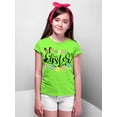 thumbnail image 3 of Happy Easter Egg Hunting Church Christian Event Group Youth T-shirt, Youth L, Lime, 3 of 5