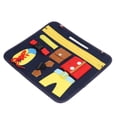 thumbnail image 3 of Busy Board Toy, Busy Board Dark Blue Felt Material Cultivation Ability Uniform Texture  For Kids, 3 of 8