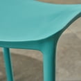 Tatiana Outdoor Plastic Chairs, Set of 2, Teal