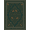 Green, Pattern 15, variant on Design&I 8'x10' Washable Area Rug Sleek Flatweave Pet Friendly Bird Botanical Vintage Scroll Foliage Border Moody Whimsical Refined Structured for King Size Bedroom, Under Bed