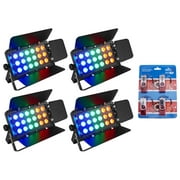 (4) Chauvet DJ SLIMBANK T18 USB DMX LED Wash Lights+(4) D-Fi USB Controllers