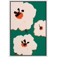 thumbnail image 3 of PixonSign Framed Canvas Print Wall Art White & Orange Flower Print Nature Wilderness Illustrations Modern Art Contemporary Colorful Multicolor for Living Room, Bedroom, Office - 16x24 White, 3 of 5