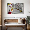 thumbnail image 3 of Elephant Stock Pop Moroccan Staircase Wall Art - Horizontal Canvas Wall Art - Living Room Wall Decor - Places Canvas - Gray And Red Decor - 45" x 30", 3 of 8