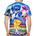 thumbnail image 2 of Power Rangers T Shirt 3d Printed Crewneck Graphic Short Sleeve Tees For Mens, 2 of 6