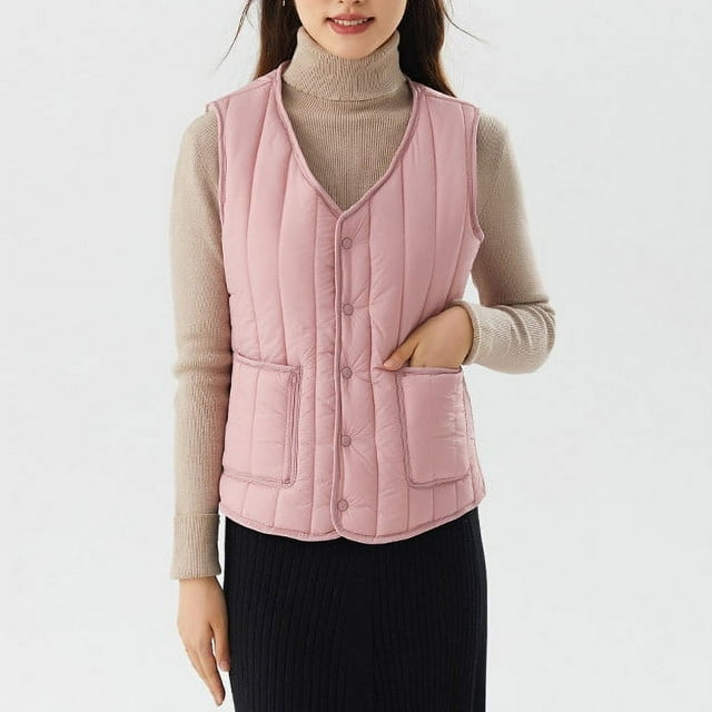 LSLJS Mode Femmes Veste Chaude Hiver Décontractée Sans Manches Haut Polyvalent, Gilets d'Extérieur pour Femmes