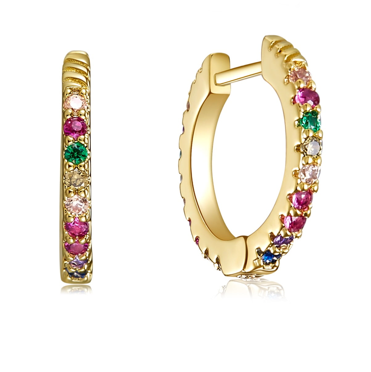 large fake diamond hoop earrings