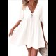 thumbnail image 2 of Vestido Informal de Verano 2025 para Mujer, de Corta, Corte A, con Lazo y Lazo Al Frente, Estilo Babydoll, Holgado y . Crema M, 2 of 10