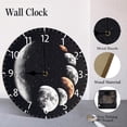 thumbnail image 4 of ZXCXRQFa Moon Lunar Eclipse Silent Non Ticking Wooden Clock 10 Inch, Round Wall Clock,Decorative for Living Room, Kitchen, Home,Bathroom, Bedroom, Office or School, 4 of 7