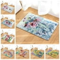 thumbnail image 2 of Flowers Print Doormats Rectangle Non-Slip Door Mat Bedroom Kitchen Entrance Oil Painting Flower Print Door Mats, 2 of 5