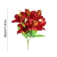 thumbnail image 3 of Blaxill Artificial Flowers, Lily Centerpieces, Wedding Decorations, Living Room Decor, 11.81in Multicolor Plastic, Home/Party, 3 of 6