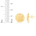 thumbnail image 3 of Floreo 10k Yellow Gold Solid Round Nugget Earrings, 3 of 3