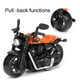 thumbnail image 5 of Modelo de juguete de motocicleta de aleación, juguete de vehículo de tracción trasera para niños de alta simulación (naranja), 5 of 8