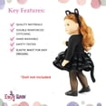 thumbnail image 4 of Emily Rose 18 Inch Doll Clothes 18" Doll 5 Piece Black Cat Costume Outfit, Includes Cat Ears, Tights and Shoes | Doll Clothes fit American Girl Dolls, 4 of 9