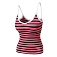 thumbnail image 4 of Duoif Womens Tank Tops, Y2K Sleeveless Striped Spaghetti Strap Crop Cami Tank Backless Slim Fit Going Out Tops Womens Shirts Pink M, 4 of 4