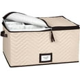 thumbnail image 4 of HOLDN' STORAGE Stemware Storage Case for 12 Wine Glasses - Soft Microfiber, 19" x 9.5" x 14", 4 of 7