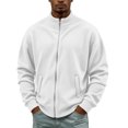 thumbnail image 5 of Men's Casual Corduroy Jacket Lightweight Zip Up Vintage Jacket Collared Bomber Jacket with Kangaroo Pockets, 5 of 6