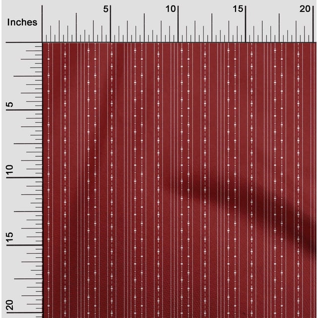 oneOone Tissu Georgette Viscose Rouge Style Ikat Rayé Tissu pour Robe Tissu Imprimé au Mètre 42 Pouces de Large