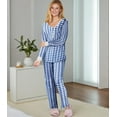thumbnail image 2 of Doublju Women's Long Sleeve Henley Pajama Sleepwear 2 Pcs Set, 2 of 2