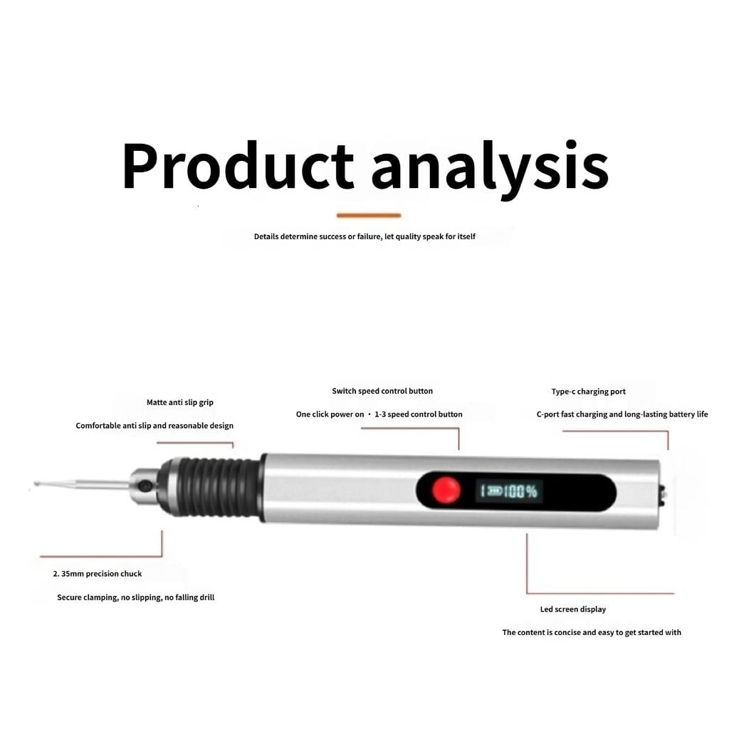 Engraving Pen Carving Pen Overheat Protection Adjustable Speed Electric Polisher for Artists and Craftsmen